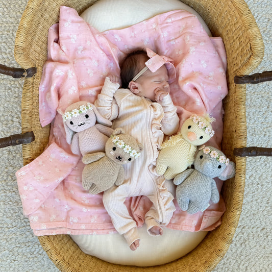 Frill Zip Romper - Cream Ribbed Pointelle