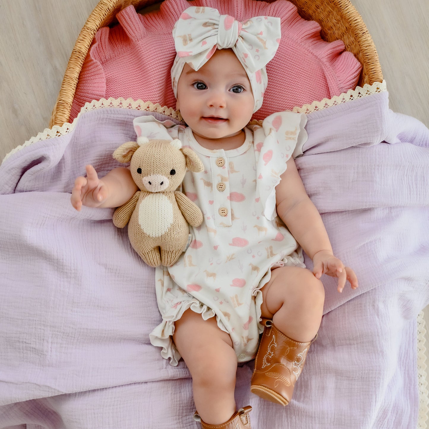 Frill Short Romper - Cowgirls
