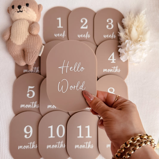 MILESTONE SET OVAL | UV Printed Acrylic