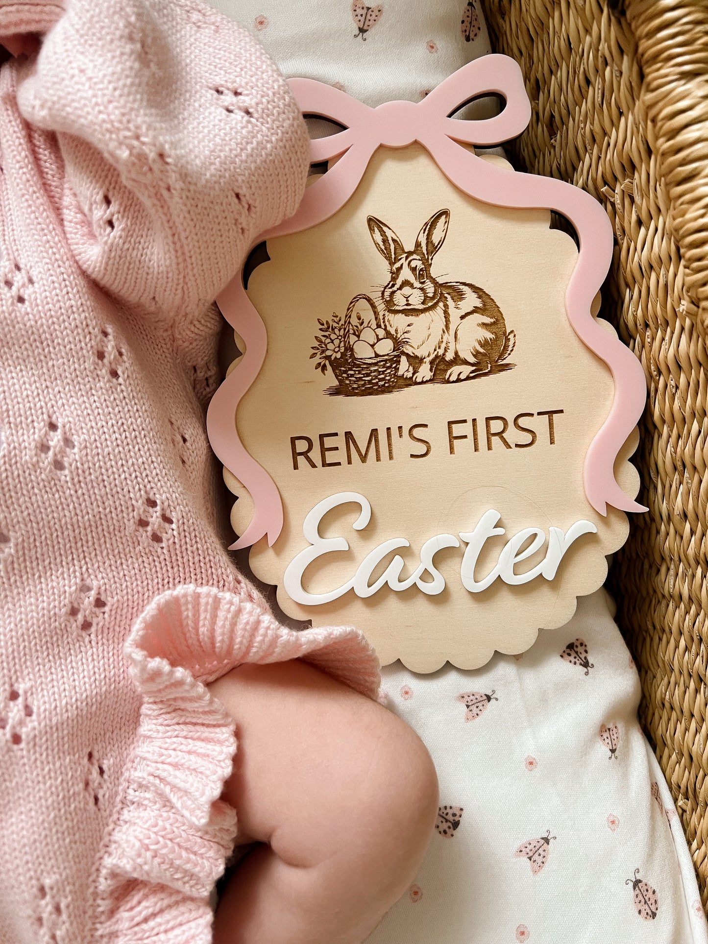 FIRST EASTER SCALLOPED BOW | Plywood & Acrylic