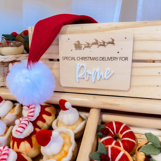 CHRISTMAS CRATE PLAQUE SMALL | Personalised | Plywood