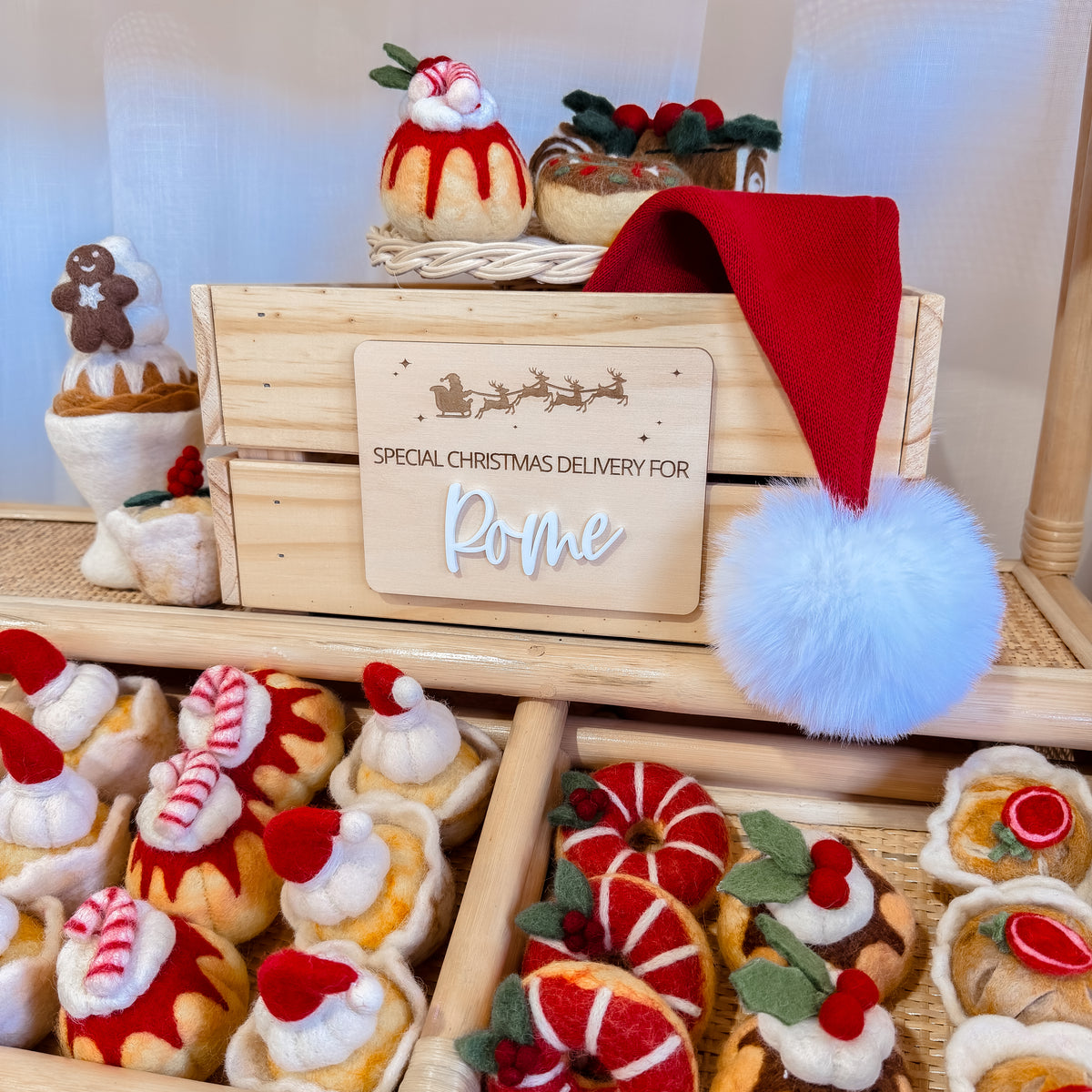CHRISTMAS CRATE PLAQUE SMALL | Personalised | Plywood