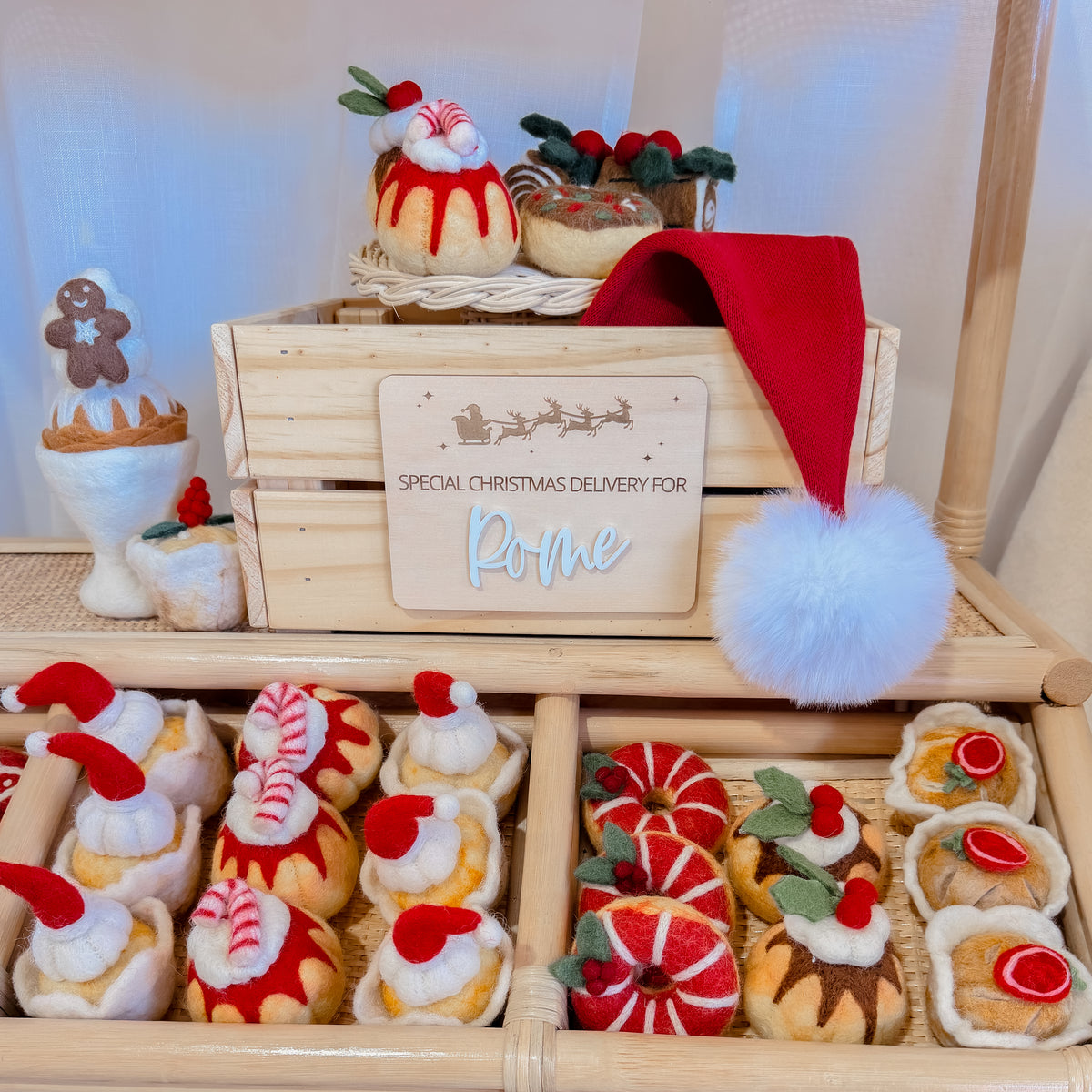 CHRISTMAS CRATE PLAQUE SMALL | Personalised | Plywood