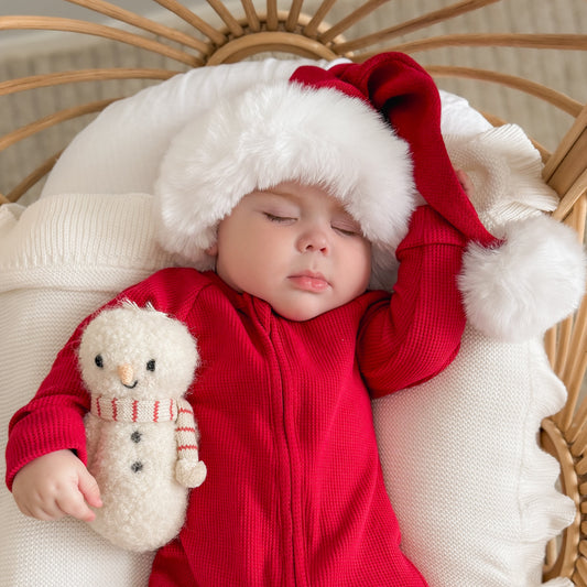 Knit Santa Hat - Rudolph Red