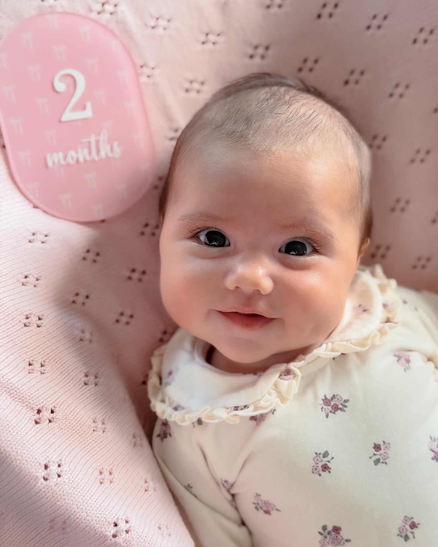PINK BOW MILESTONE SET OVAL | UV Printed Acrylic