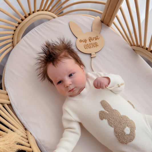 MY FIRST EASTER | Balloon Sign | Engraved Plywood