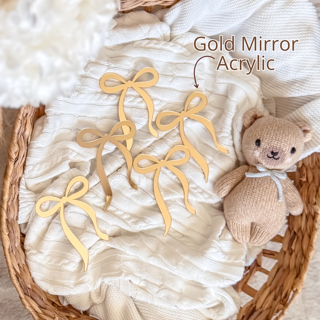 ACRYLIC BOW DECALS | Set of 5