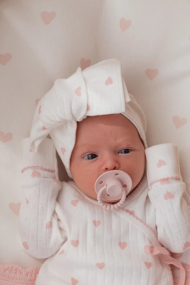 ESSENTIAL OVERSIZED TOPKNOT | Pink Hearts