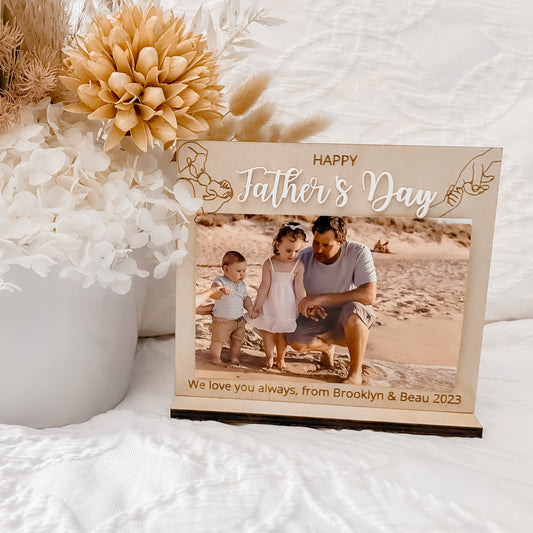 Wooden Father's Day Frame w/ stand *OPTIONS/PERSONALISE