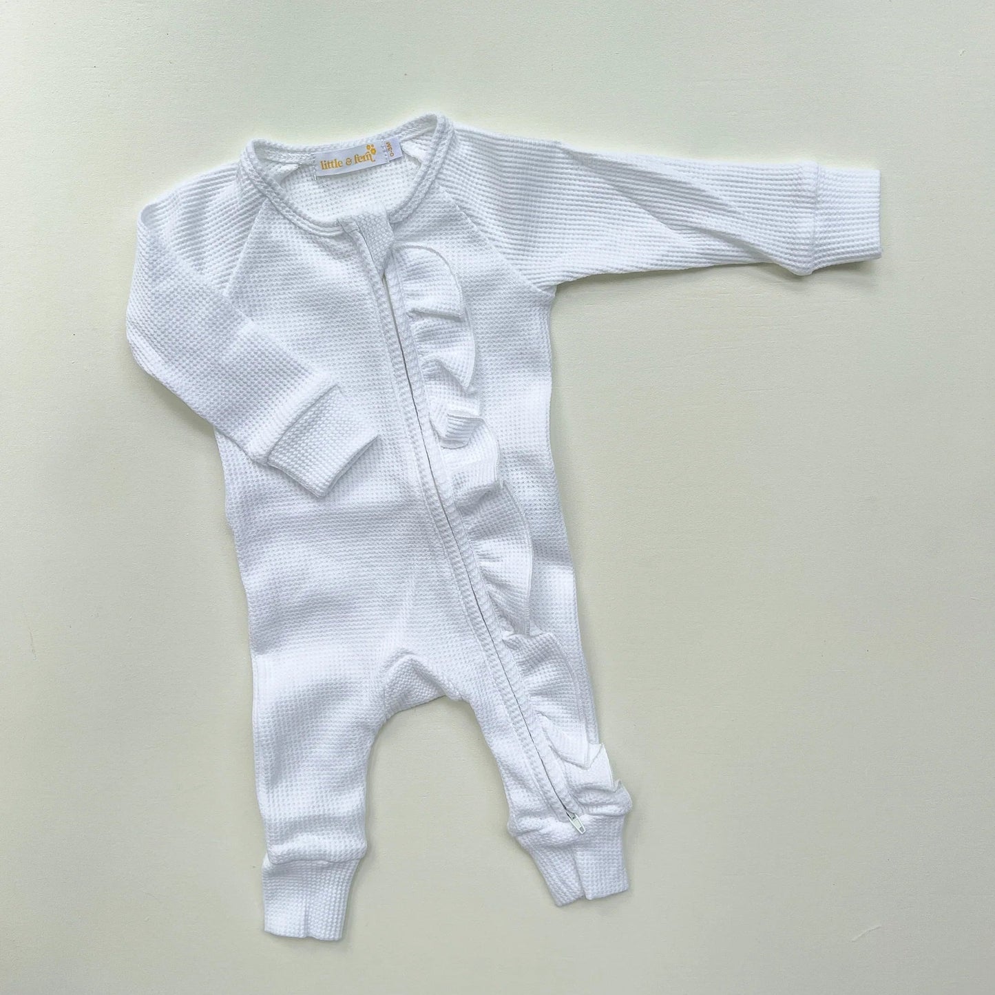 FRILL ZIP ROMPER | Milk Waffle