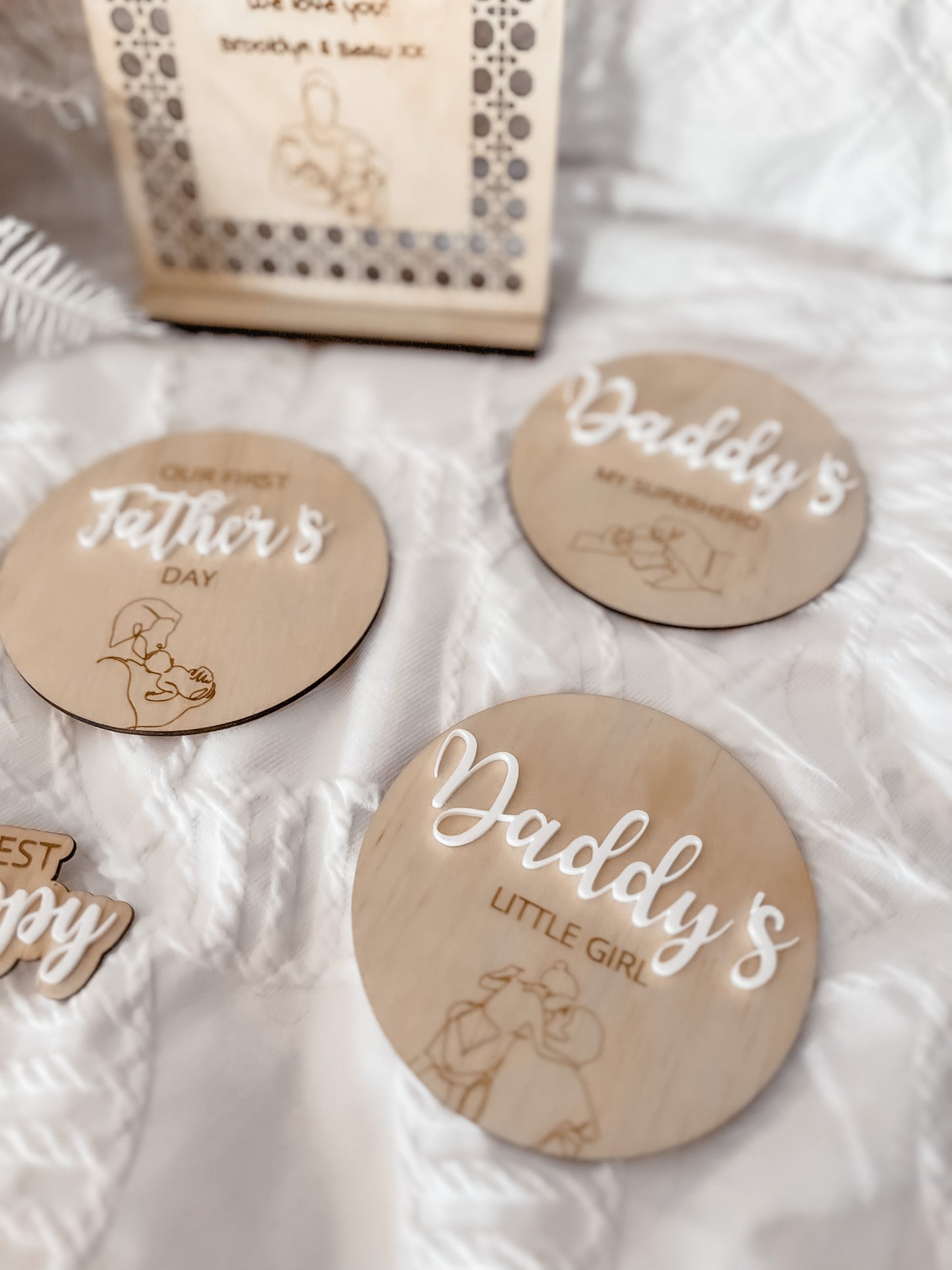 Wooden "First Father's Day" Plaque