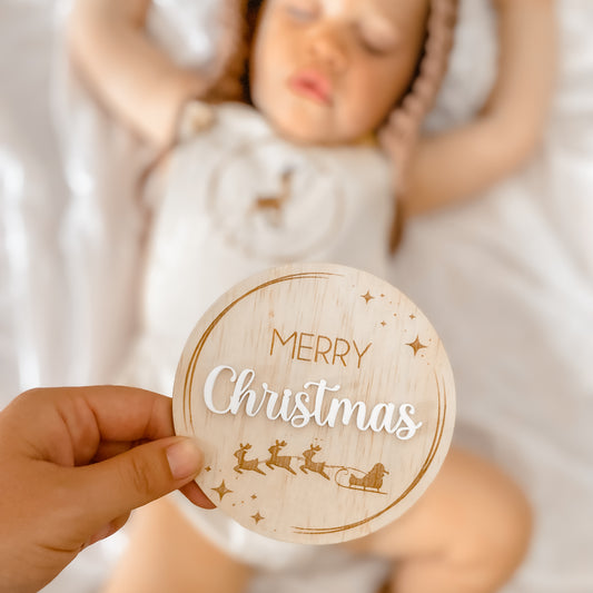 Wooden "Merry Christmas" Plaque