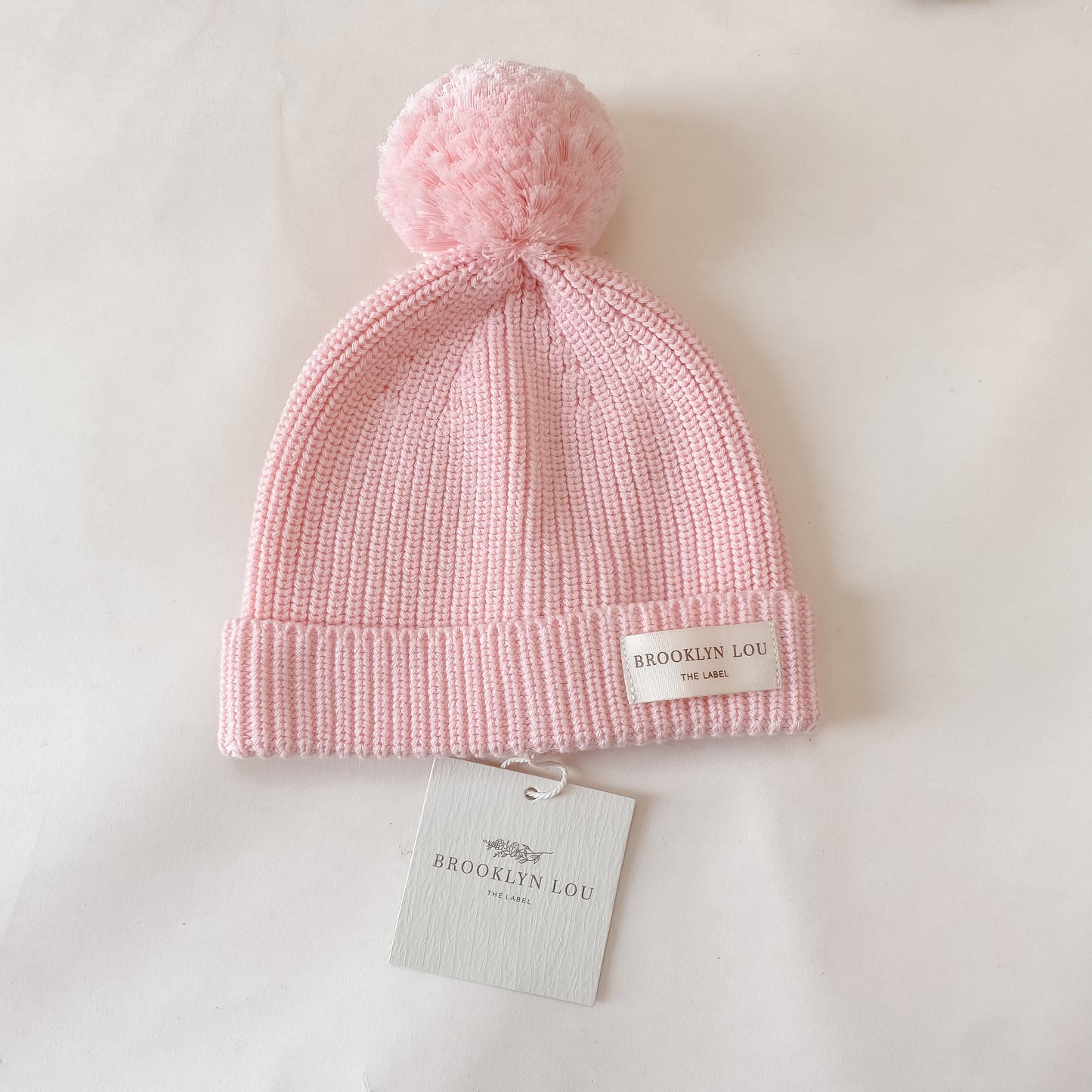Knit Beanie - Baby Pink