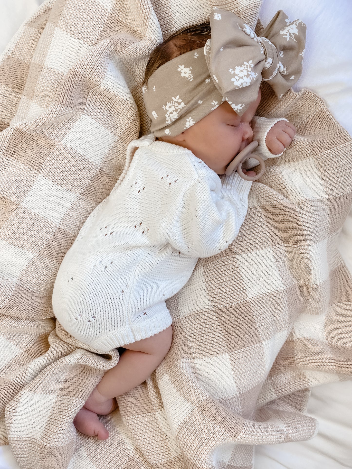 Knit Pointelle Romper - Marshallow