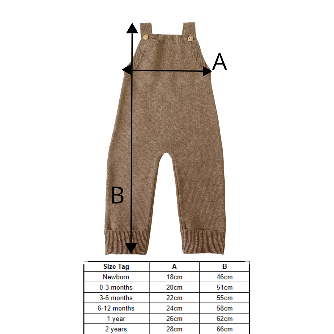 Toffee Marle Knit Overalls