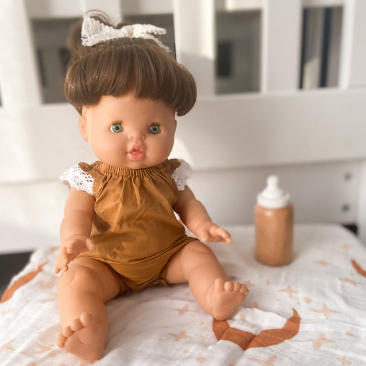 Doll Romper - Hazelnut