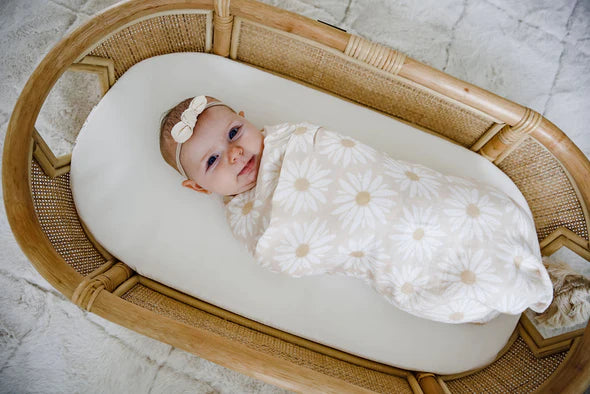 Cotton & Bamboo Swaddle - Fleur Daisy