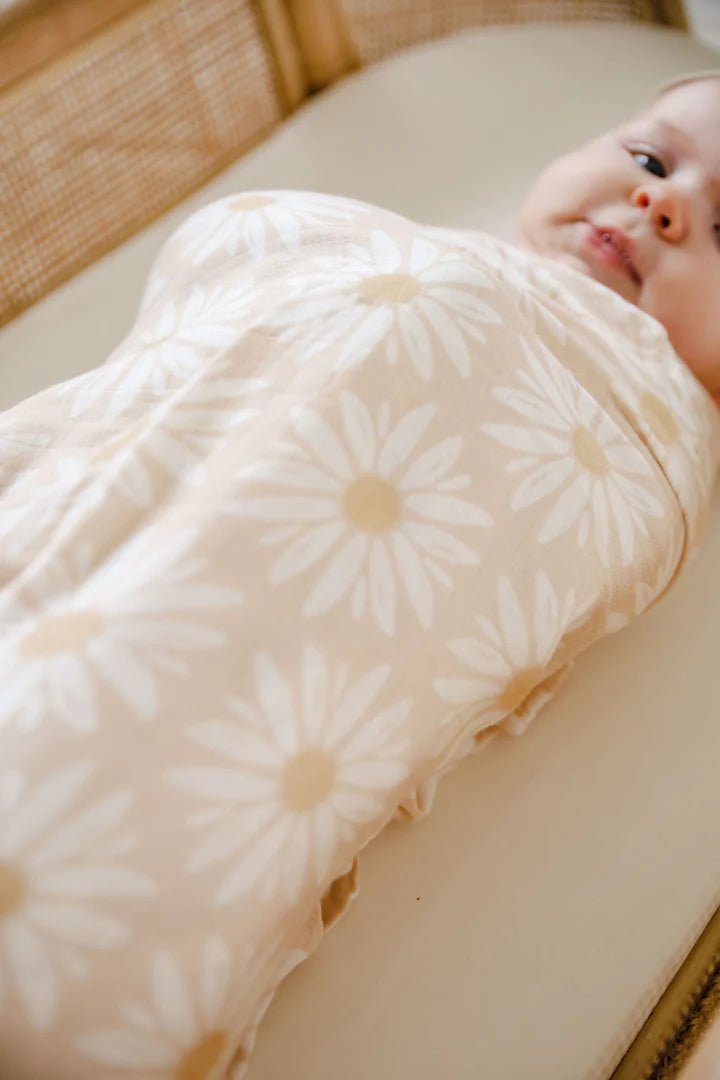 Cotton & Bamboo Swaddle - Fleur Daisy