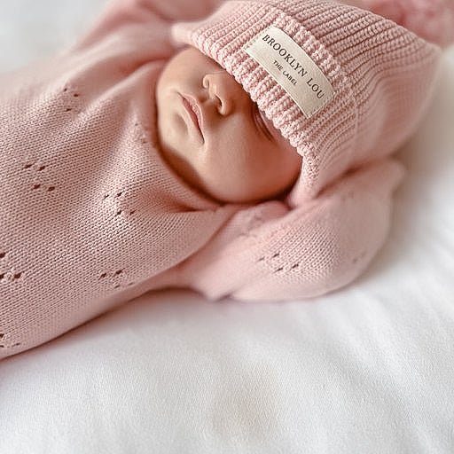 Knit Pointelle Romper - Baby Pink
