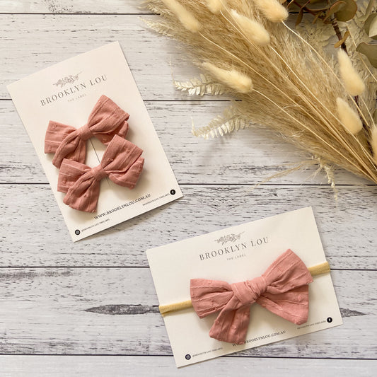 Bella Bow - Dusty Rose
