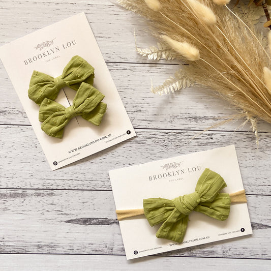 Bella Bow - Olive