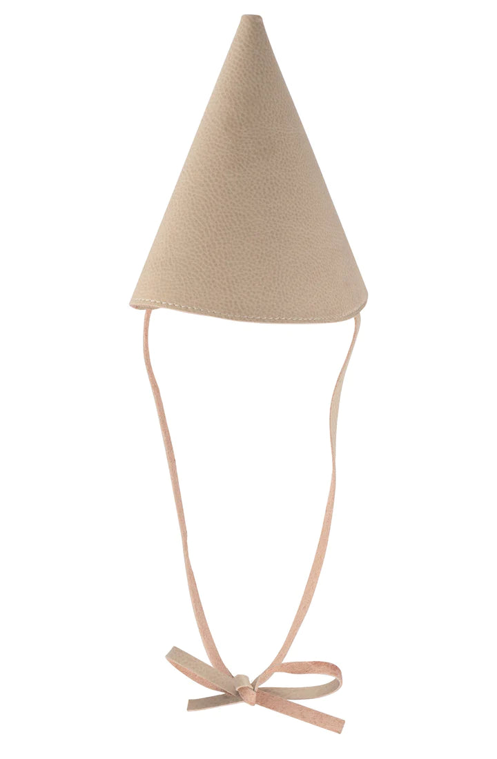 Vegan Leather Party Hat - Natural