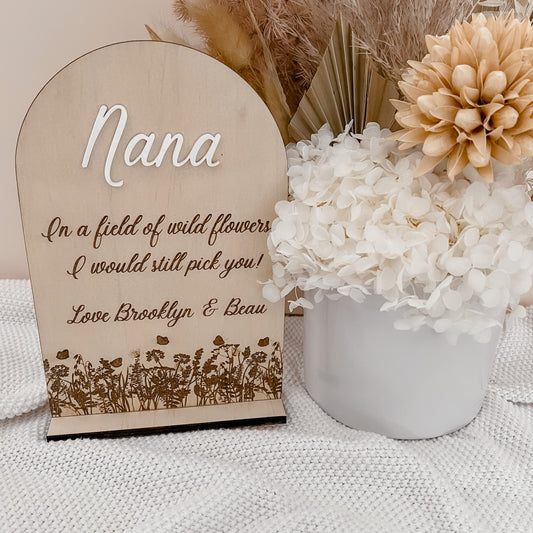 Personalised Wildflower Arch for Mum/Nana/Gran