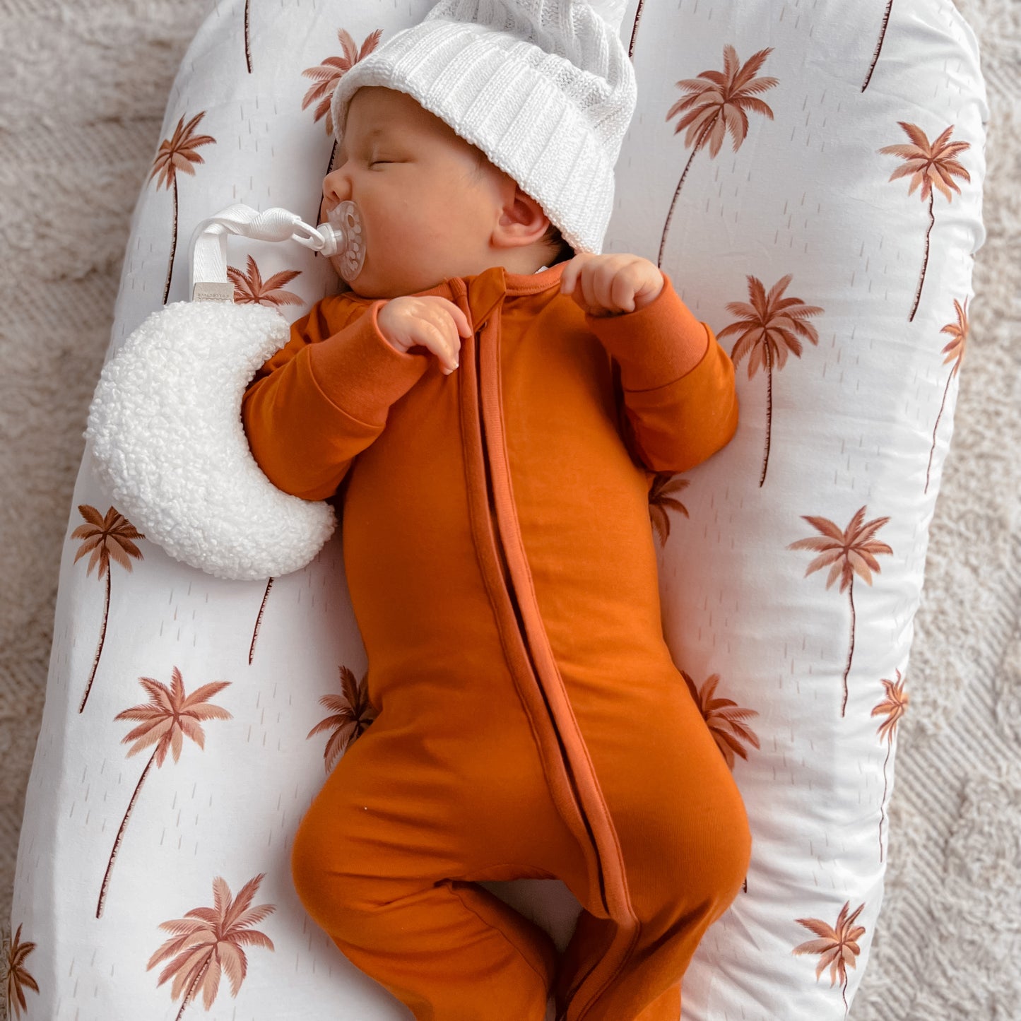 Jersey Zippy Suit - Chestnut
