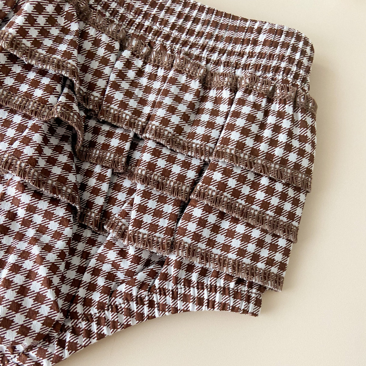 Ruffle Bloomers - Chocolate Gingham – Brooklyn & Bear