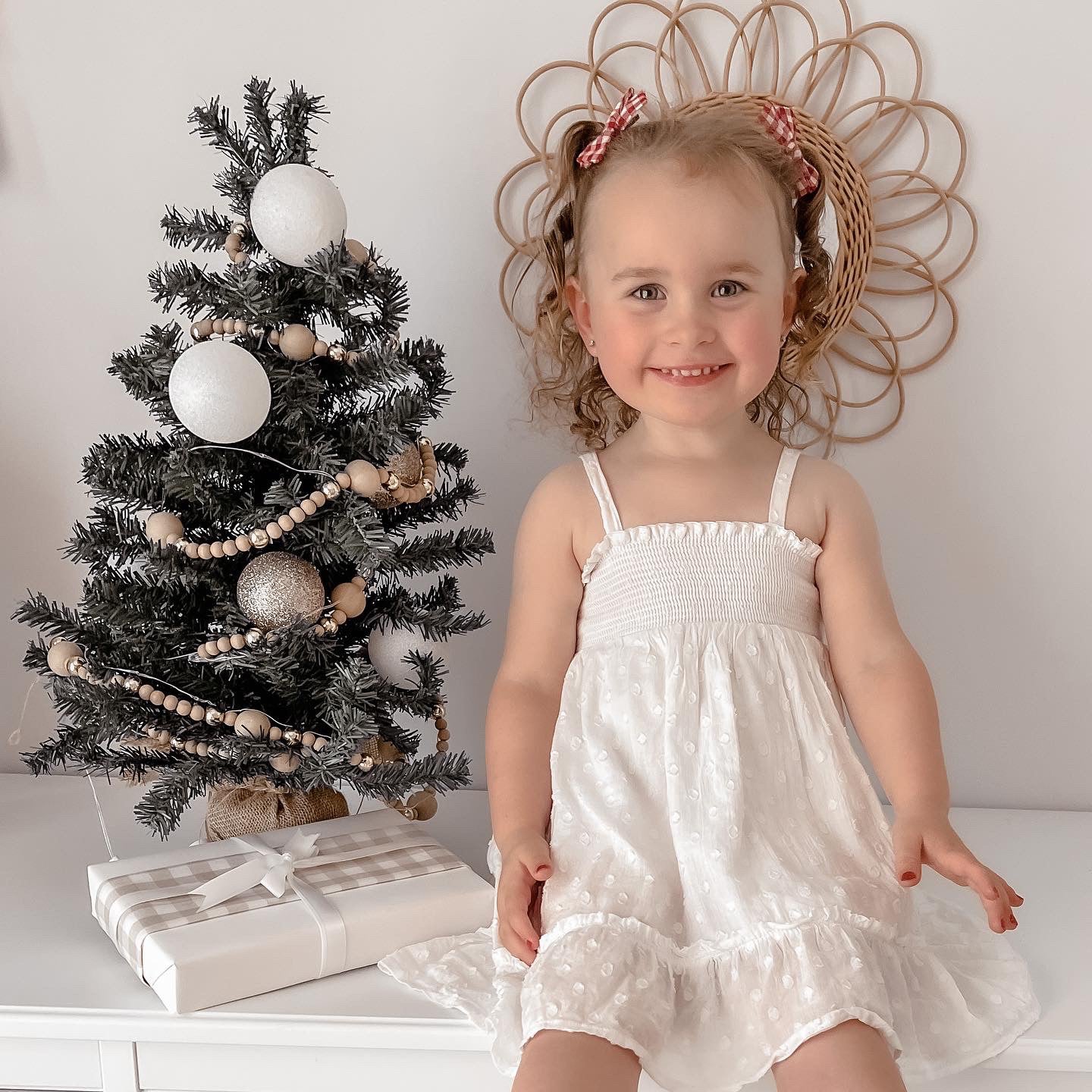 white dress, toddler dress, twirl skirt, christmas dress