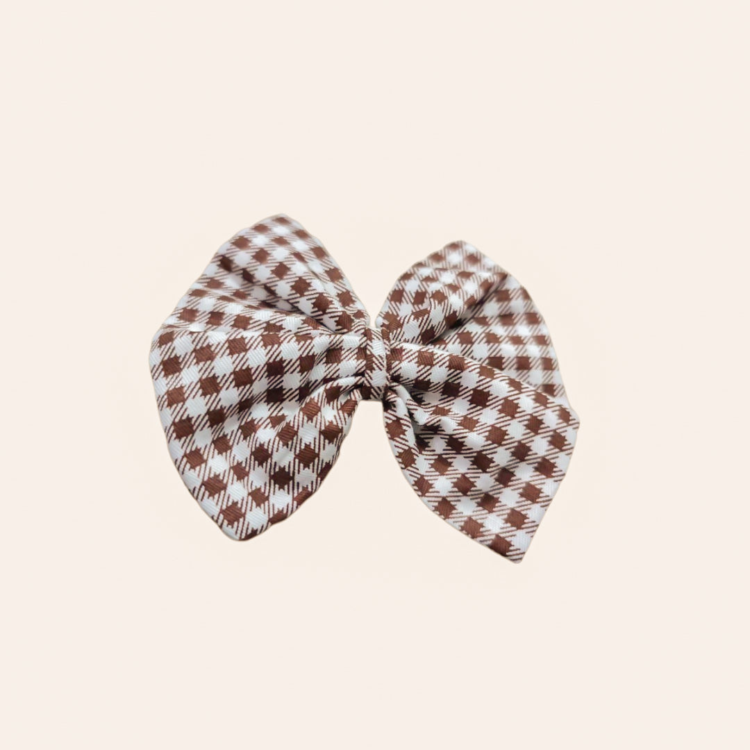 Blakely Bow - Chocolate Gingham